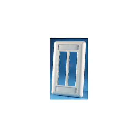 Ortronics 6-PORT FLUSH MOUNT UNLOADED, SINGLEGANG TRACJACK, FOG WHITE 40300545